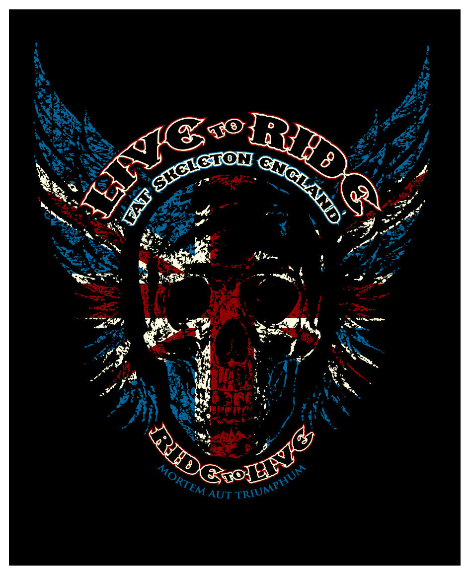 Fat Skeleton Live to Ride T Shirt - Fat Skeleton UK