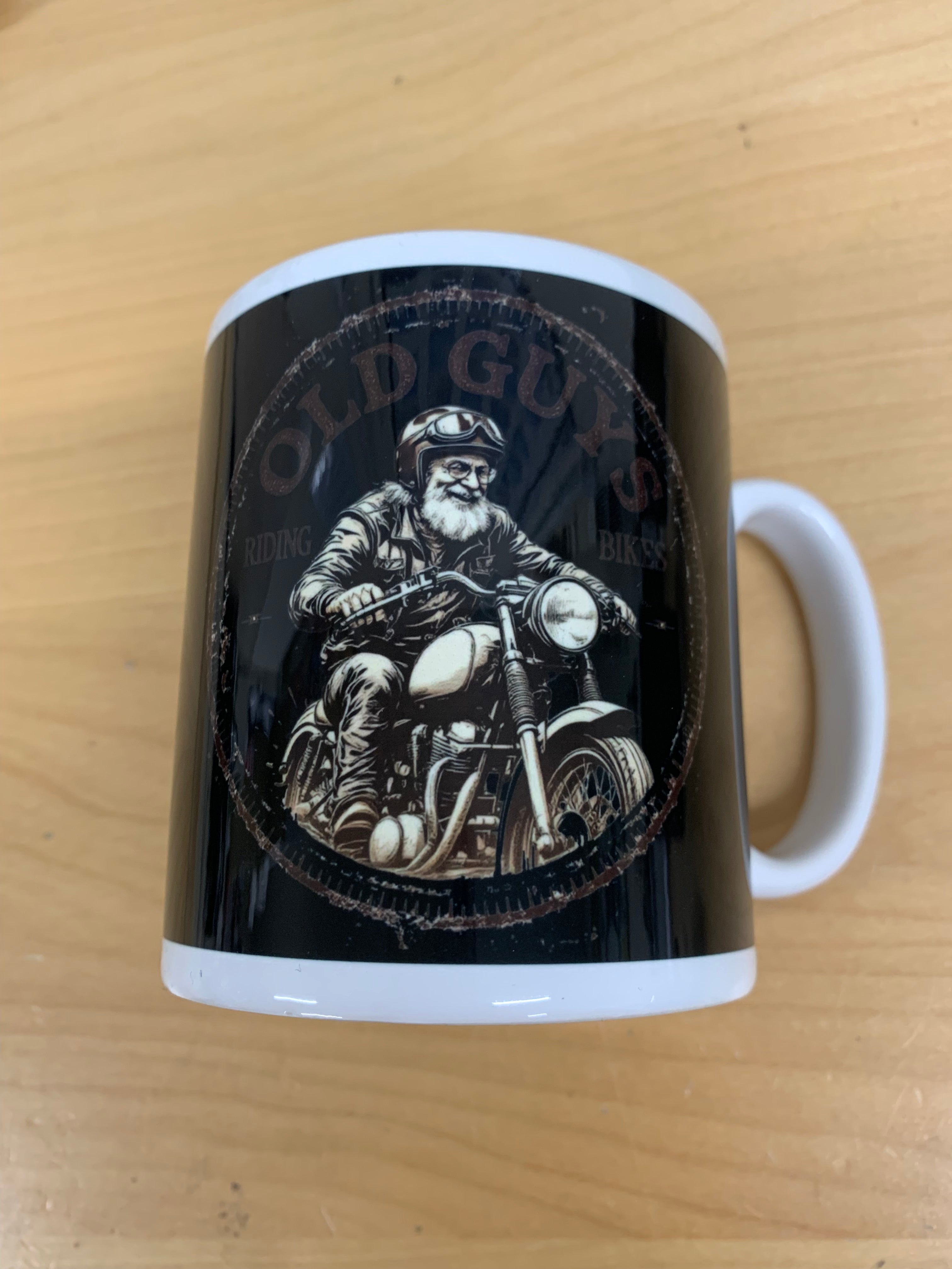 Old Guys Riding Bikes Mug - Fat Skeleton UK