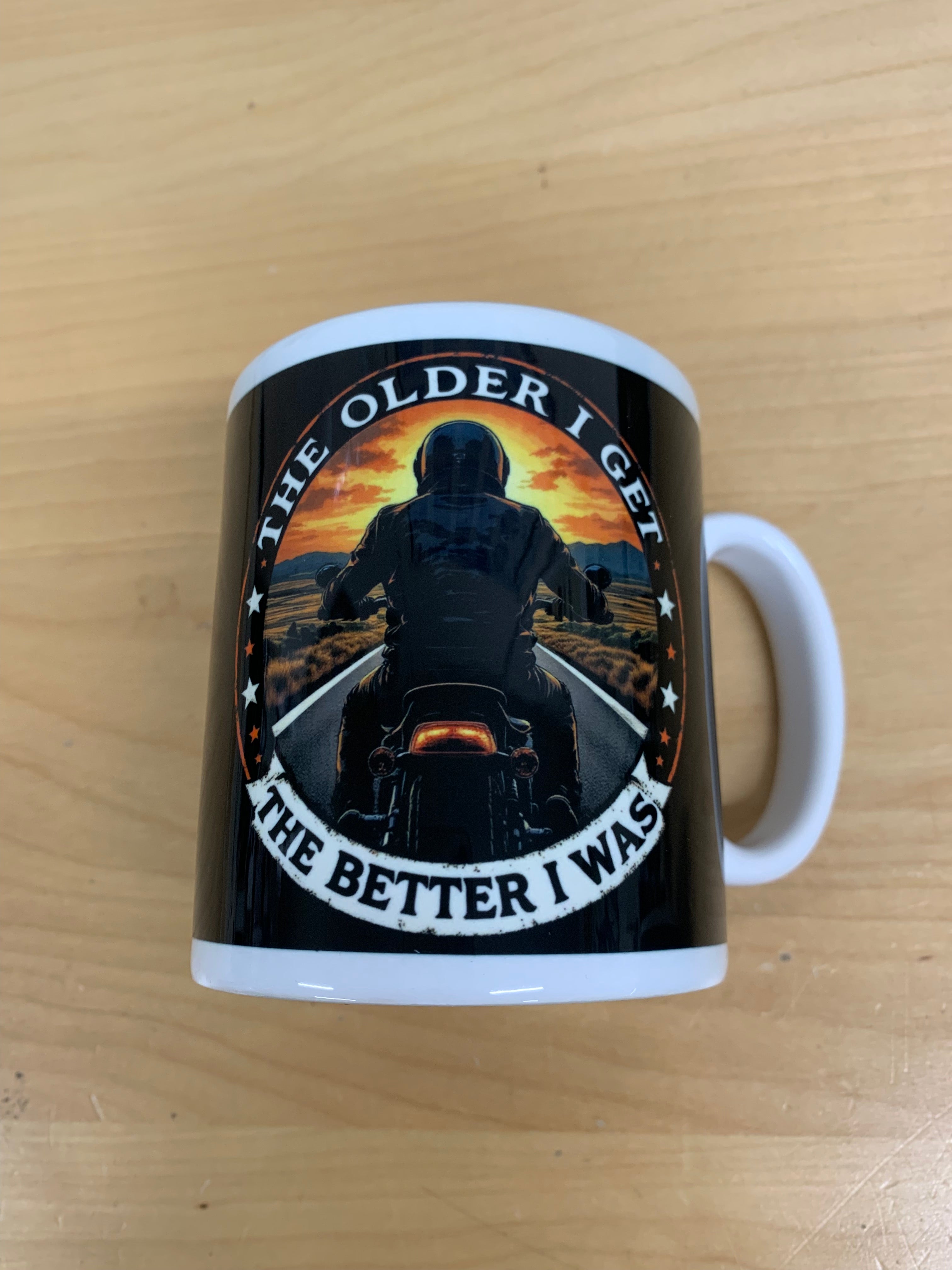 Fat Skeleton Older I Get Better I Was Sunset Biker Mug - Fat Skeleton UK