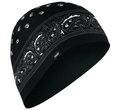 Zan Black Paisley Beanie Sportflex - Fat Skeleton UK