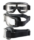 Clear Lens Aviator style Retro Pilot Goggles - Fat Skeleton UK