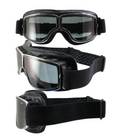 Smoke Lens Aviator style Retro Pilot Goggles - Fat Skeleton UK