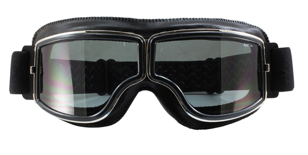 Smoke Lens Aviator style Retro Pilot Goggles - Fat Skeleton UK