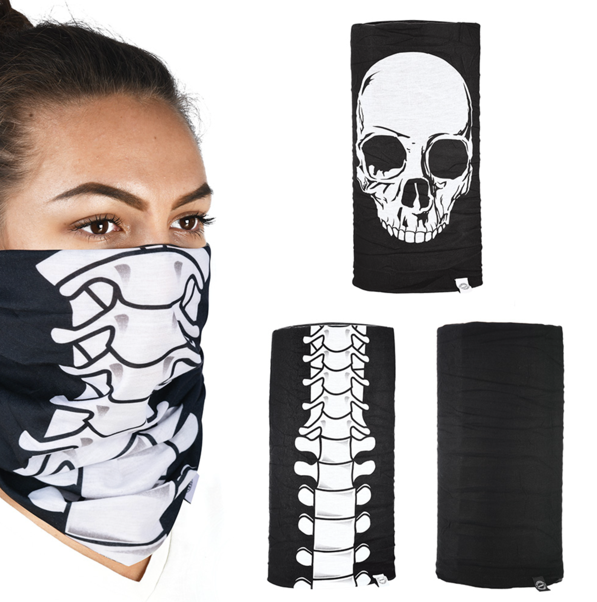 Oxford 'Comfy' Neck Tubes - 3 pack - Skeleton - Fat Skeleton UK