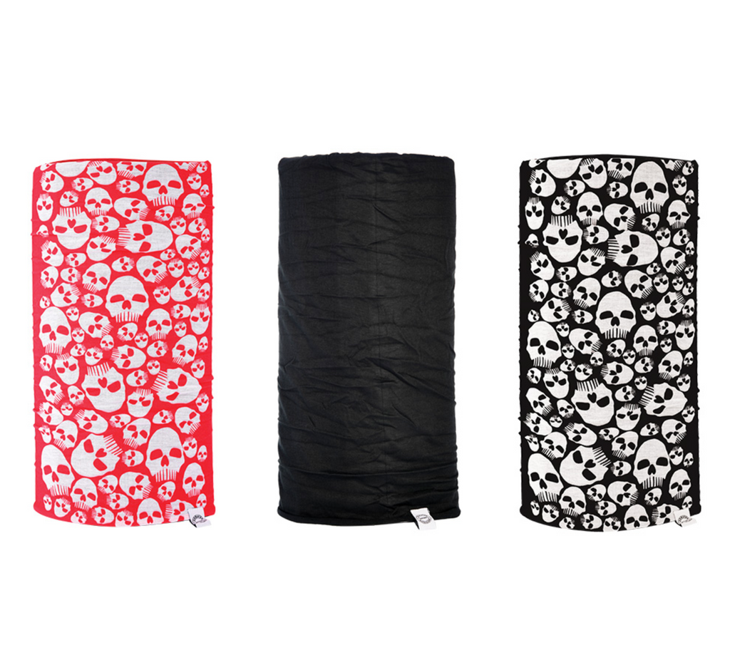 Oxford 'Comfy' Neck Tubes - 3 pack - Skulls - Fat Skeleton UK