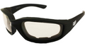 Fat Skeleton Daytona EVA Foam Padded CLEAR Lens Rider Glasses - Fat Skeleton UK