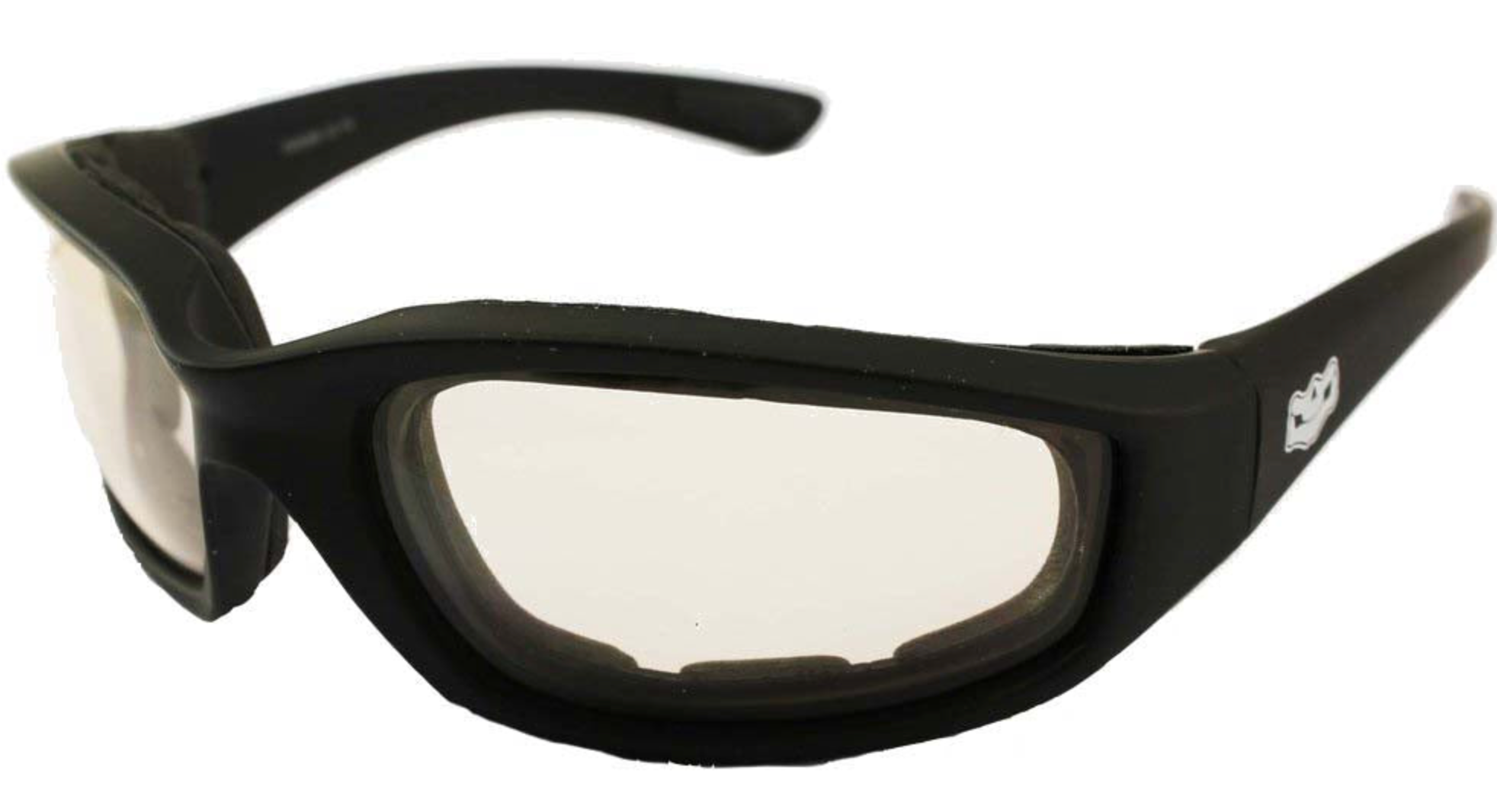 Fat Skeleton Daytona EVA Foam Padded CLEAR Lens Rider Glasses - Fat Skeleton UK