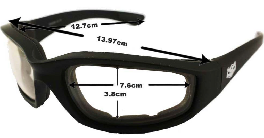 Fat Skeleton Daytona EVA Foam Padded CLEAR Lens Rider Glasses - Fat Skeleton UK