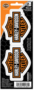 Genuine Harley Davidson Bar & Shield logo twin sticker set - Fat Skeleton UK