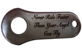 Engraved "Never Ride Faster" Guardian Stainless Steel Bike Bell Hanger - Fat Skeleton UK