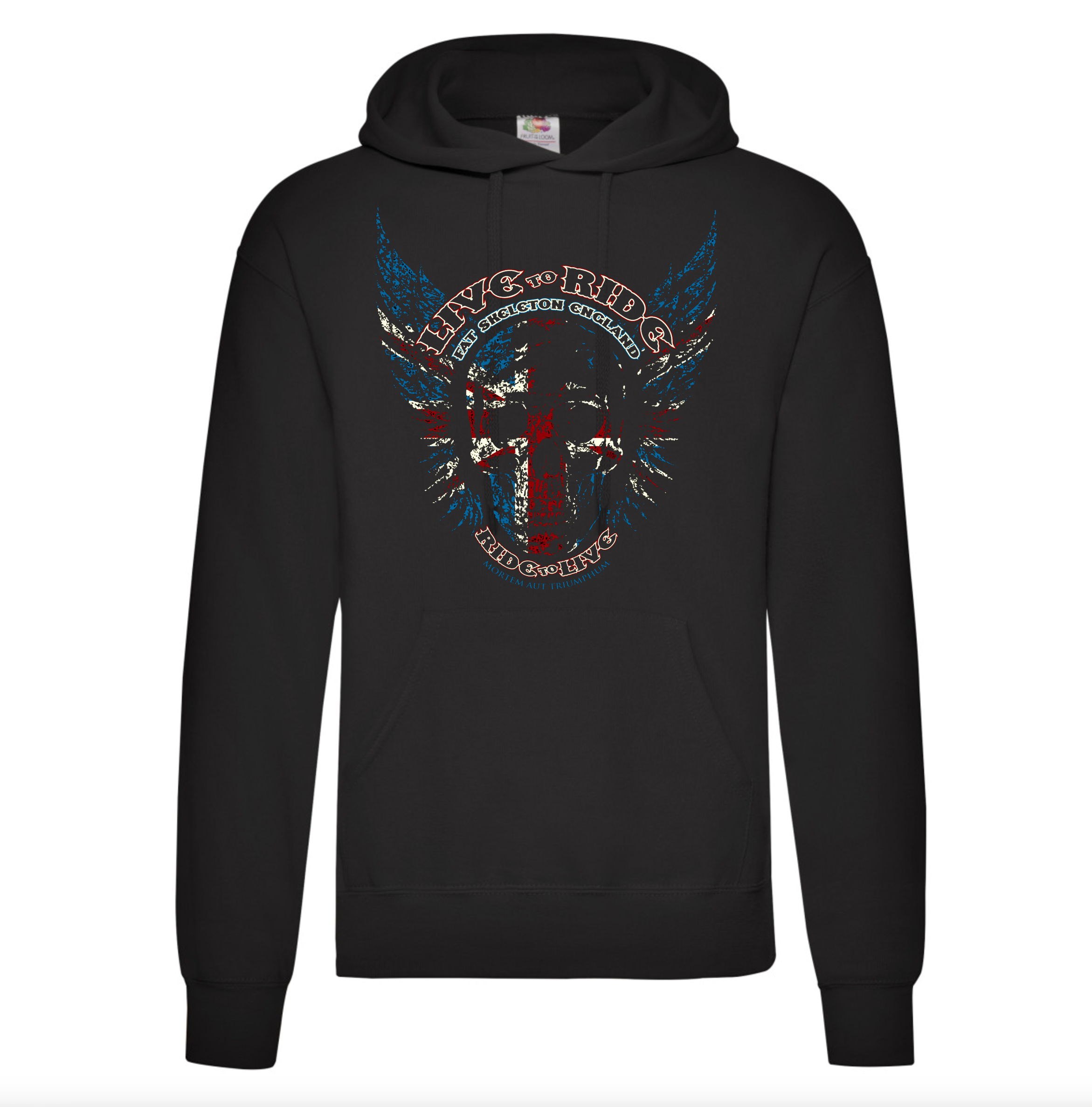 Fat Skeleton Live To Ride UK Skull Hoodie - Fat Skeleton UK