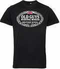Old Guys Riding Bikes British Steel T Shirt - Fat Skeleton UK