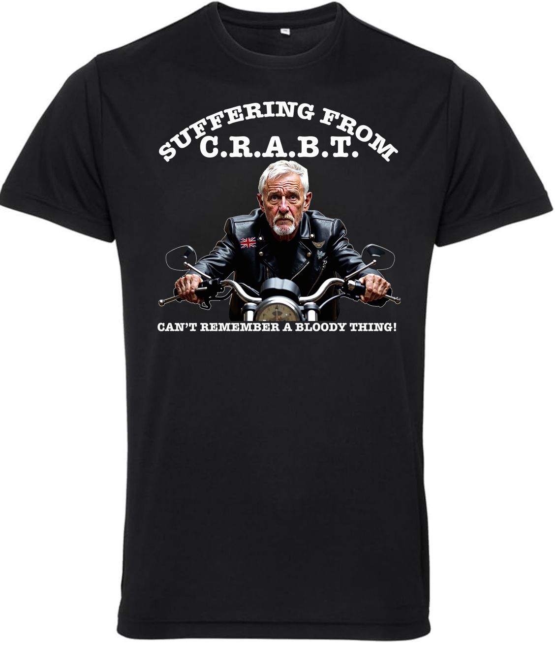 Suffering from C.R.A.B.T. Old Guys Riding Bikes T Shirt - Fat Skeleton UK