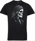 Fat Skeleton Bandana Skull Biker T Shirt - Fat Skeleton UK