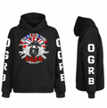 Old Guys Riding Bikes Too Old to Die Young Union Jack Hoodie - Fat Skeleton UK