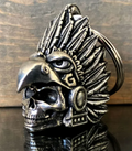 3D Aztec Eagle Warrior Skull Guardian Angel Bell - Fat Skeleton UK