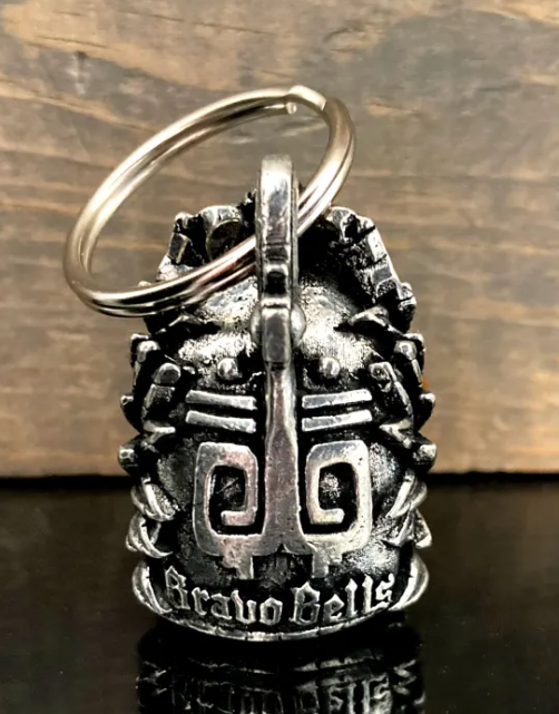 3D Aztec Eagle Warrior Skull Guardian Angel Bell - Fat Skeleton UK