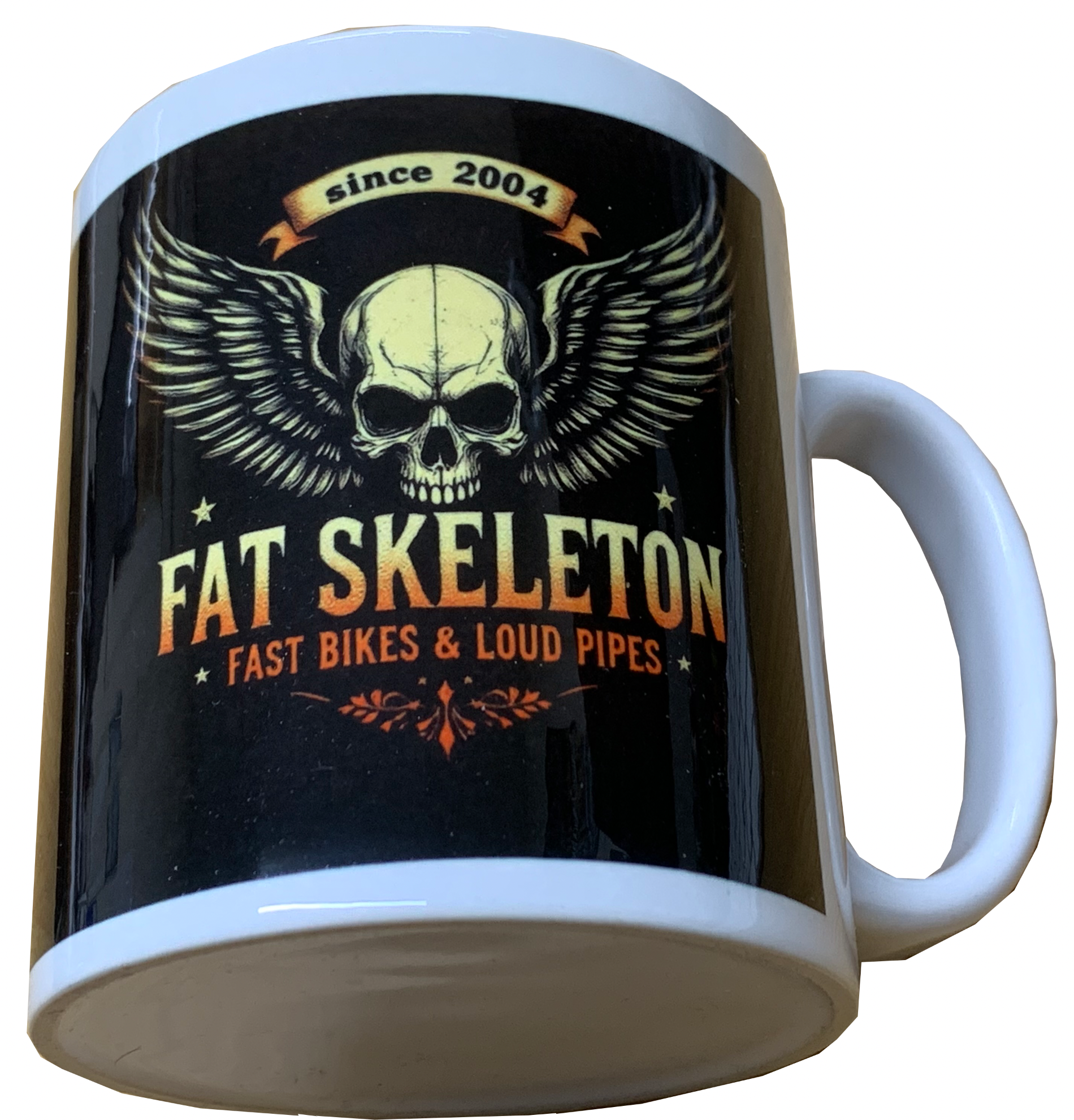Fat Skeleton Loud Pipes Fast Bikes Biker Mug - Fat Skeleton UK