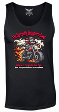 Old Guys Riding Bikes Unsupervised Biker Vest - Fat Skeleton UK