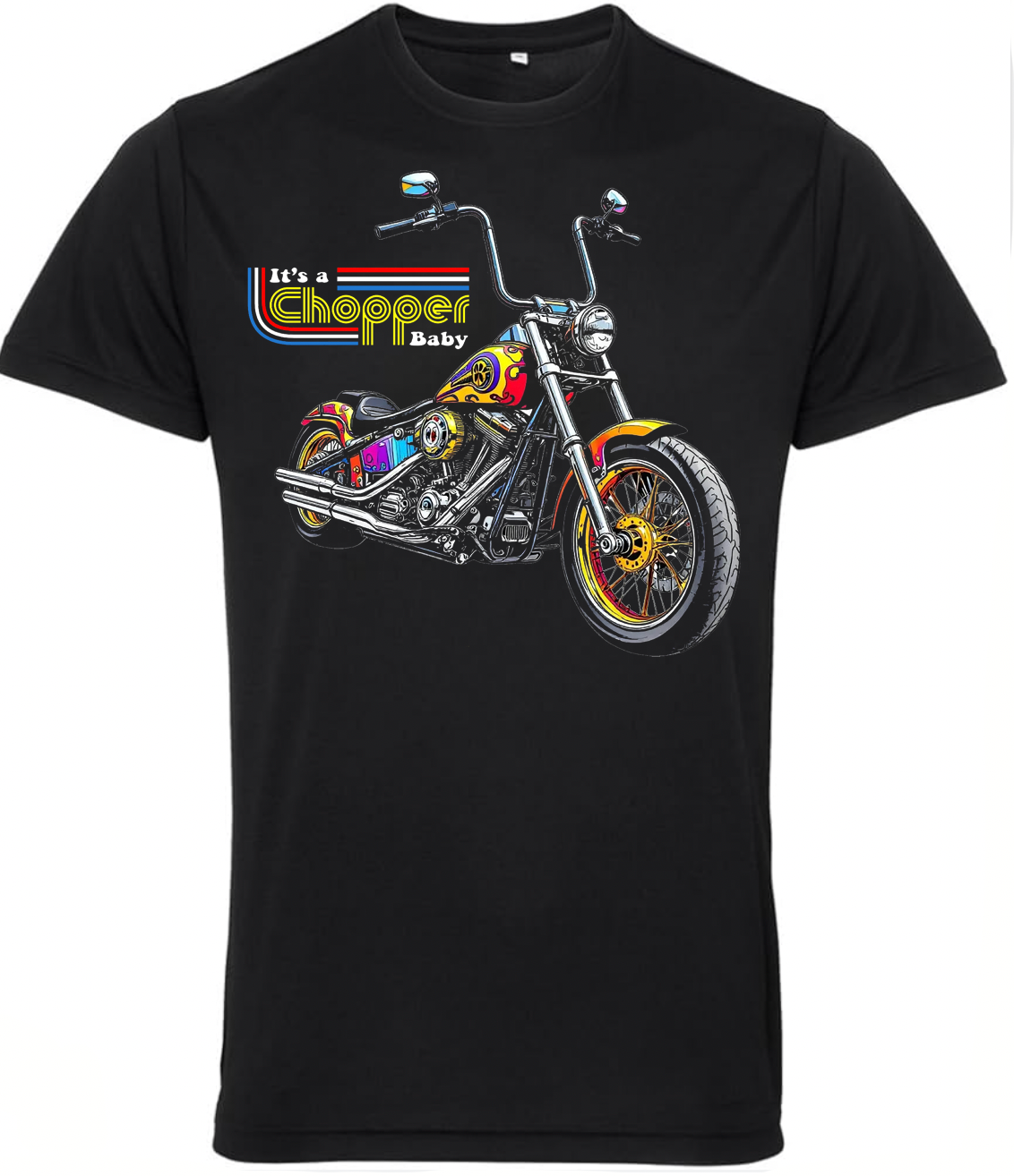 It's a Chopper Baby Biker T Shirt - Fat Skeleton UK
