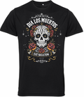 Dia Los Muertos Fat Skeleton Skeleton Biker T Shirt - Fat Skeleton UK