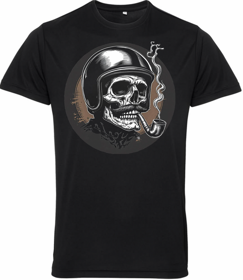 And Smoke It Old Guys Riding Bikes T Shirt - Fat Skeleton UK