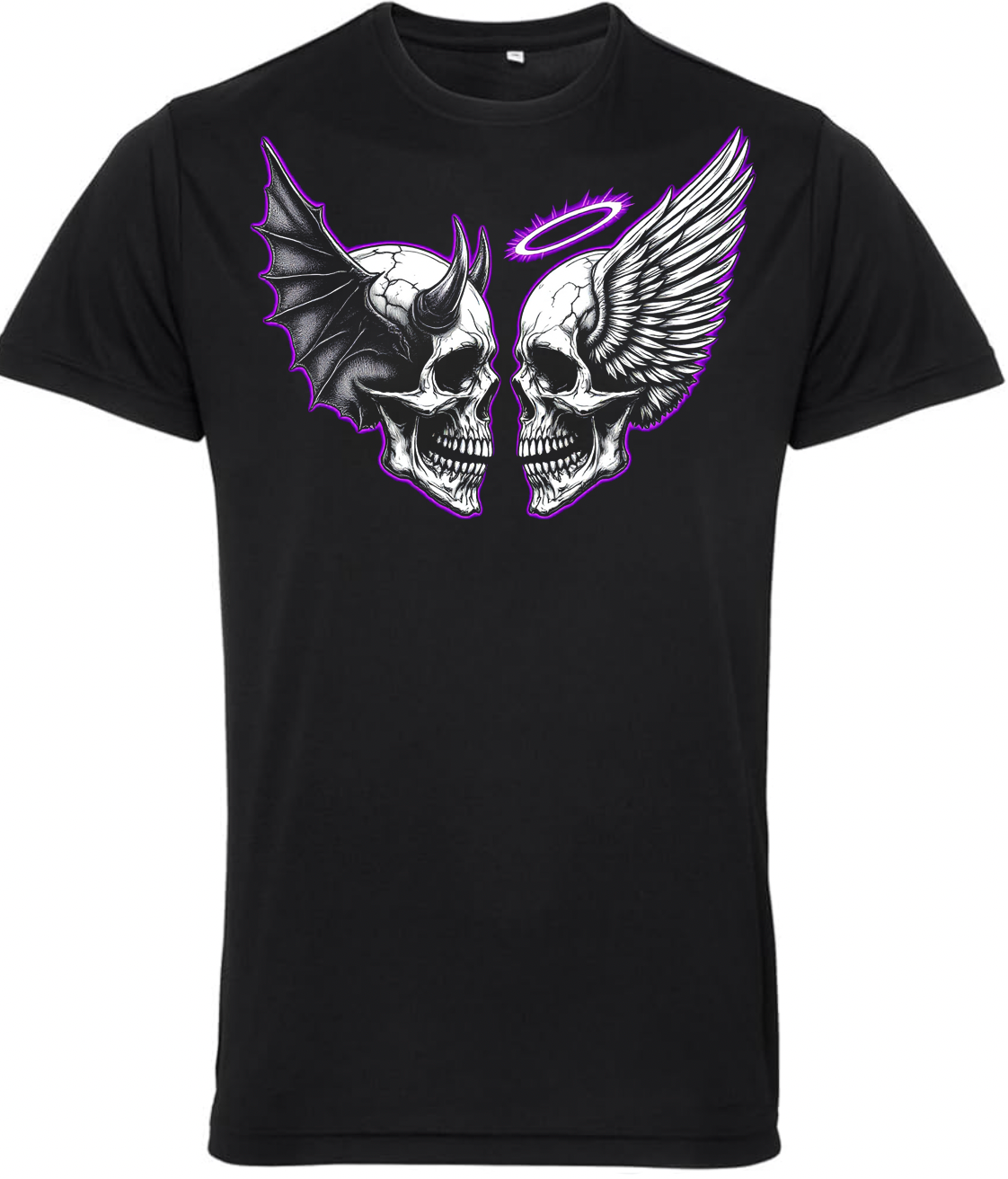 Fat Skeleton Sin or Salvation Skulls T Shirt - Fat Skeleton UK