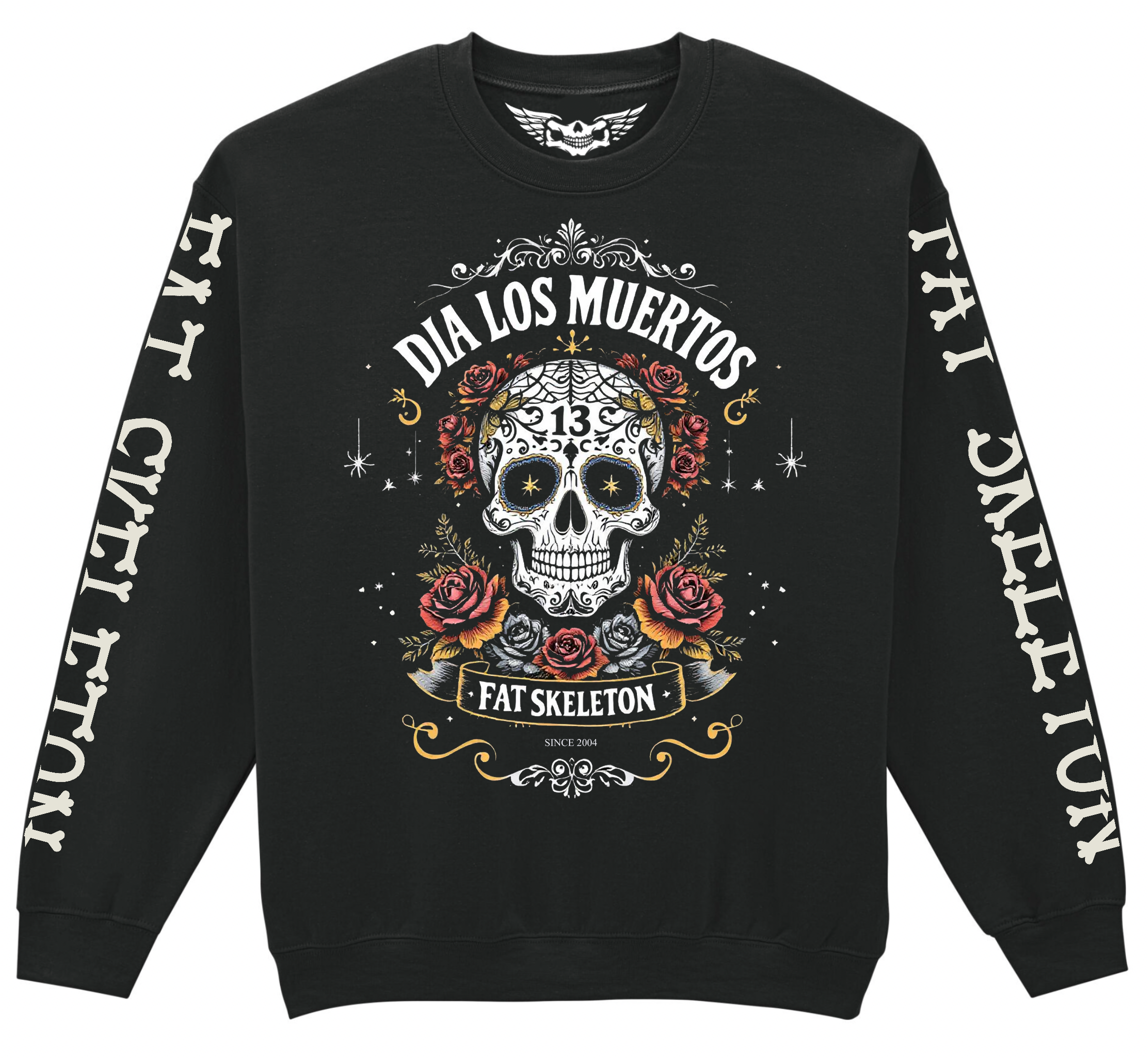 Fat Skeleton Dia Los Muertos Sweatshirt - Fat Skeleton UK
