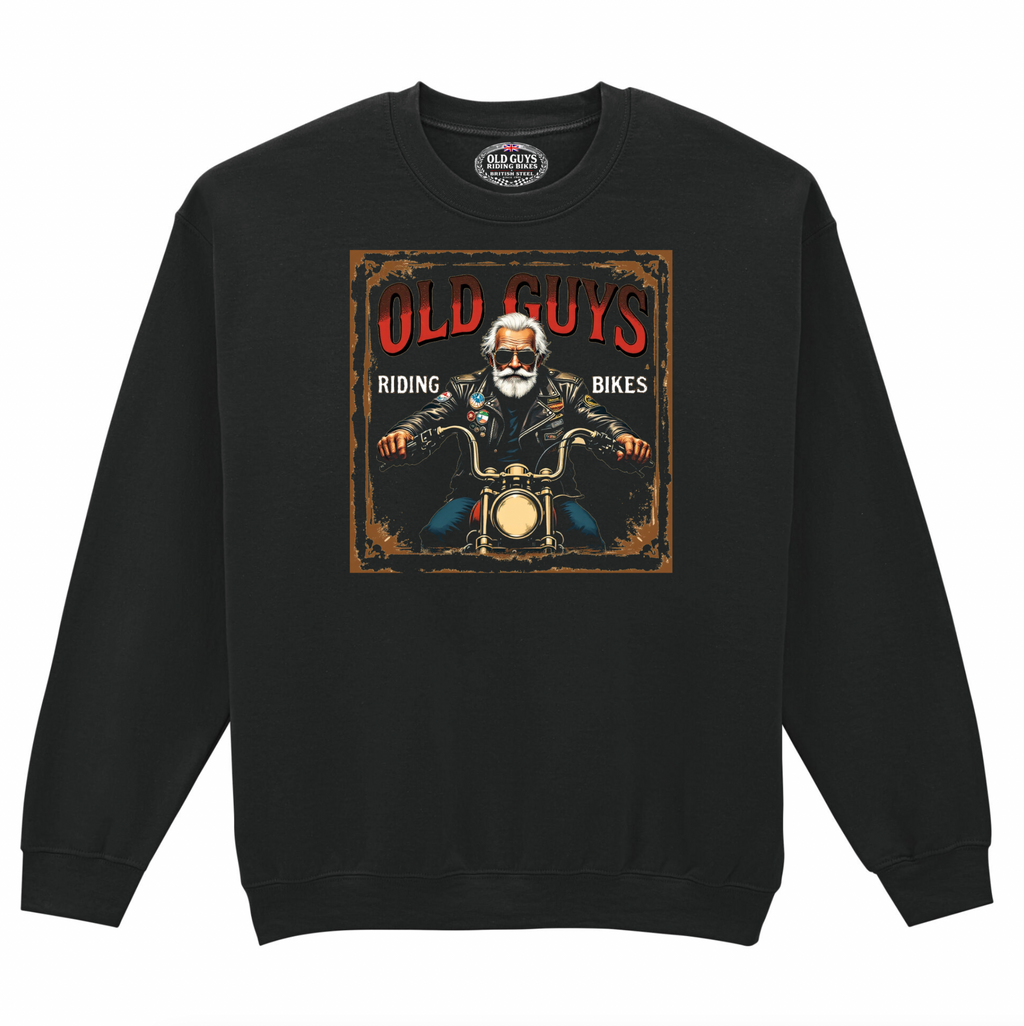 Old Guys Riding Bikes Sweatshirt - Fat Skeleton UK