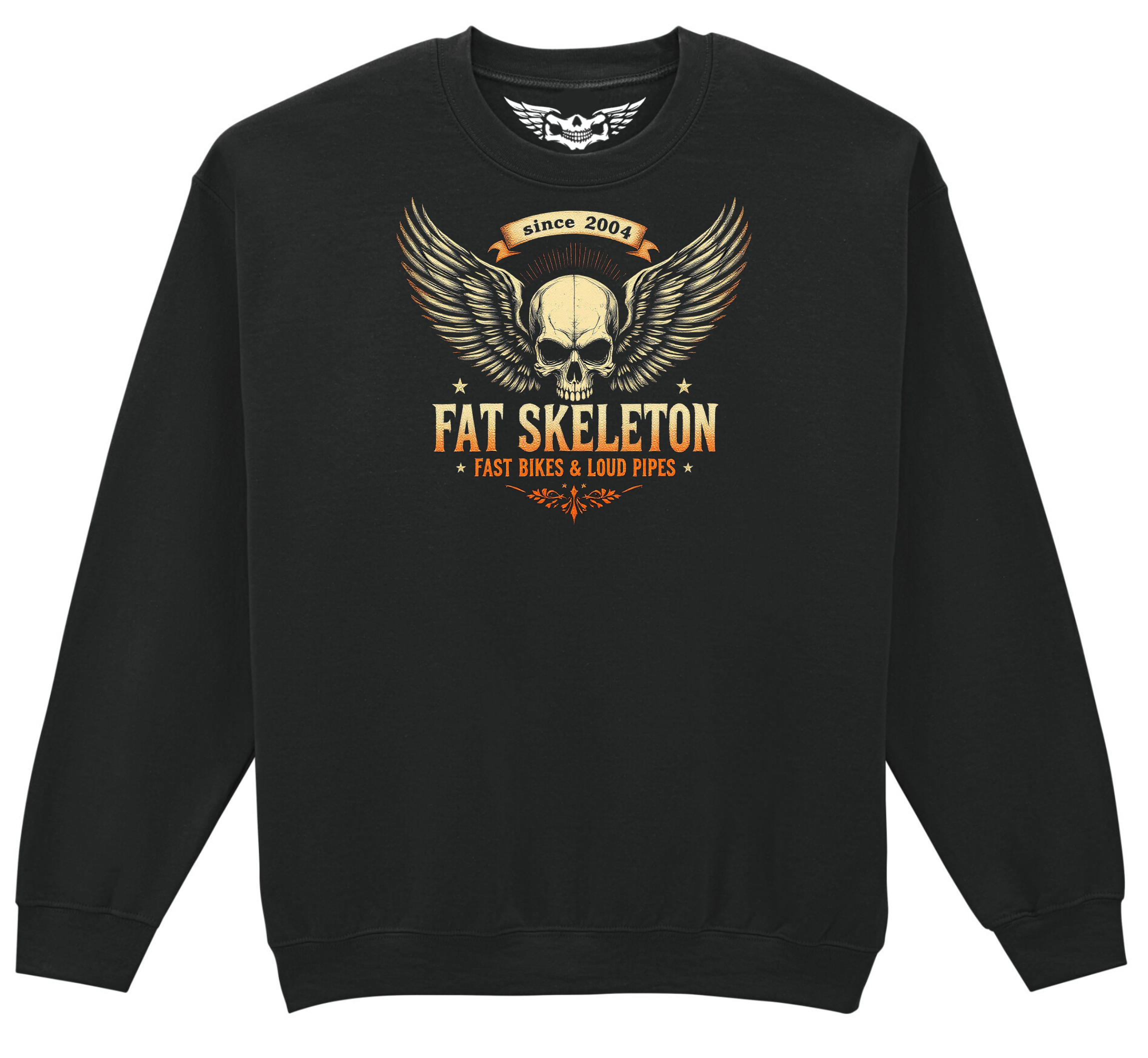 Fat Skeleton Fast Bikes Loud Pipes Sweatshirt - Fat Skeleton UK