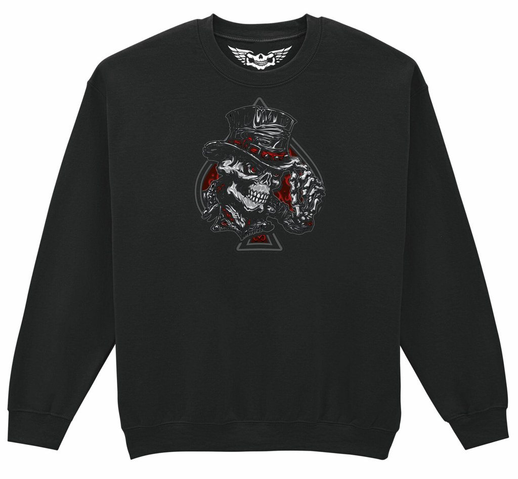 Fat Skeleton Top Hat Skull Sweatshirt - Fat Skeleton UK