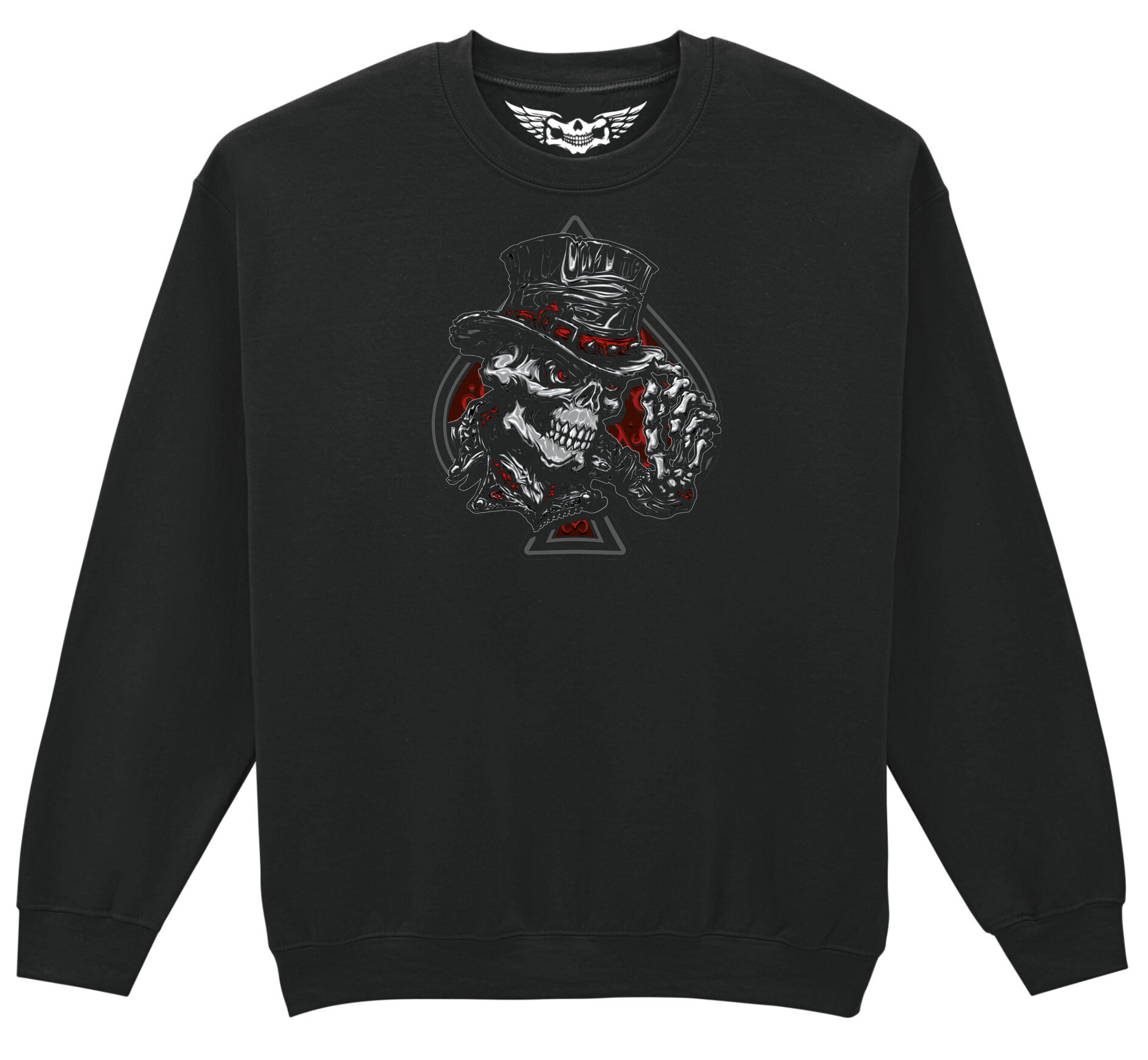 Fat Skeleton Top Hat Skull Sweatshirt - Fat Skeleton UK