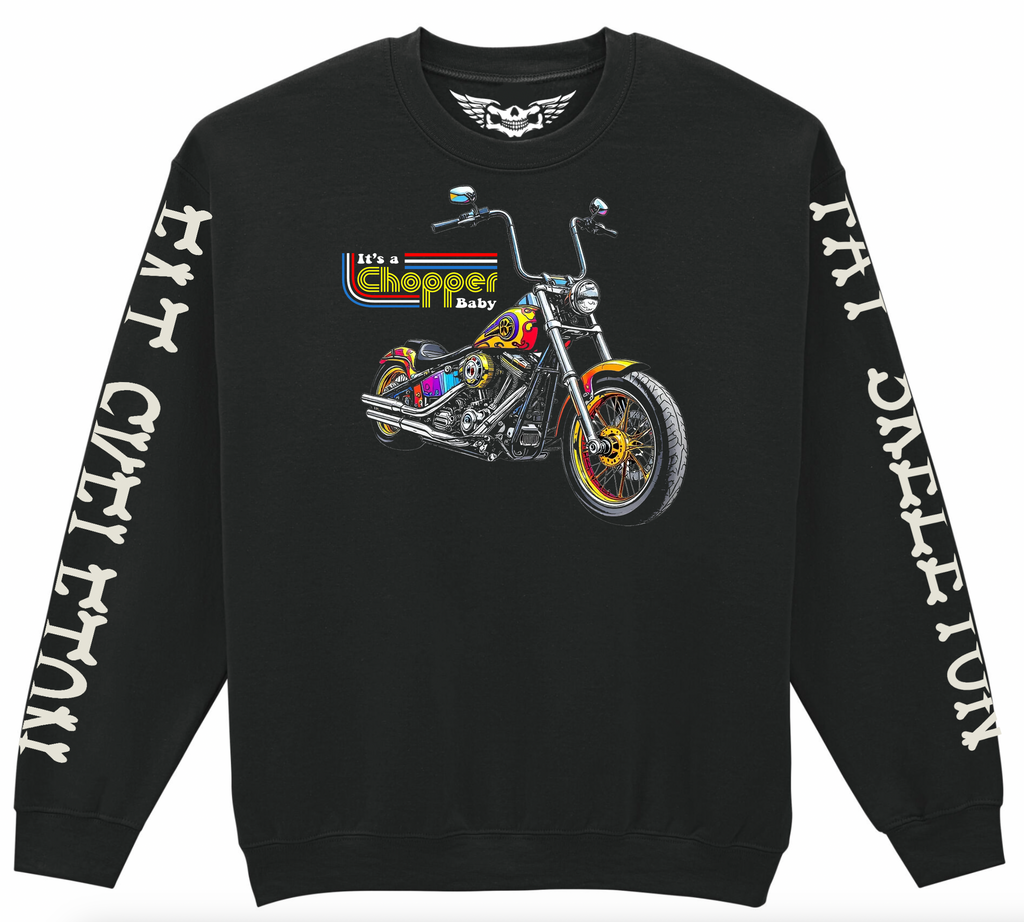 Fat Skeleton It’s a Chopper Baby Sweatshirt - Fat Skeleton UK