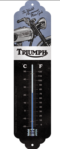 Triumph Motorcycles Retro  Wall Thermometer - Fat Skeleton UK
