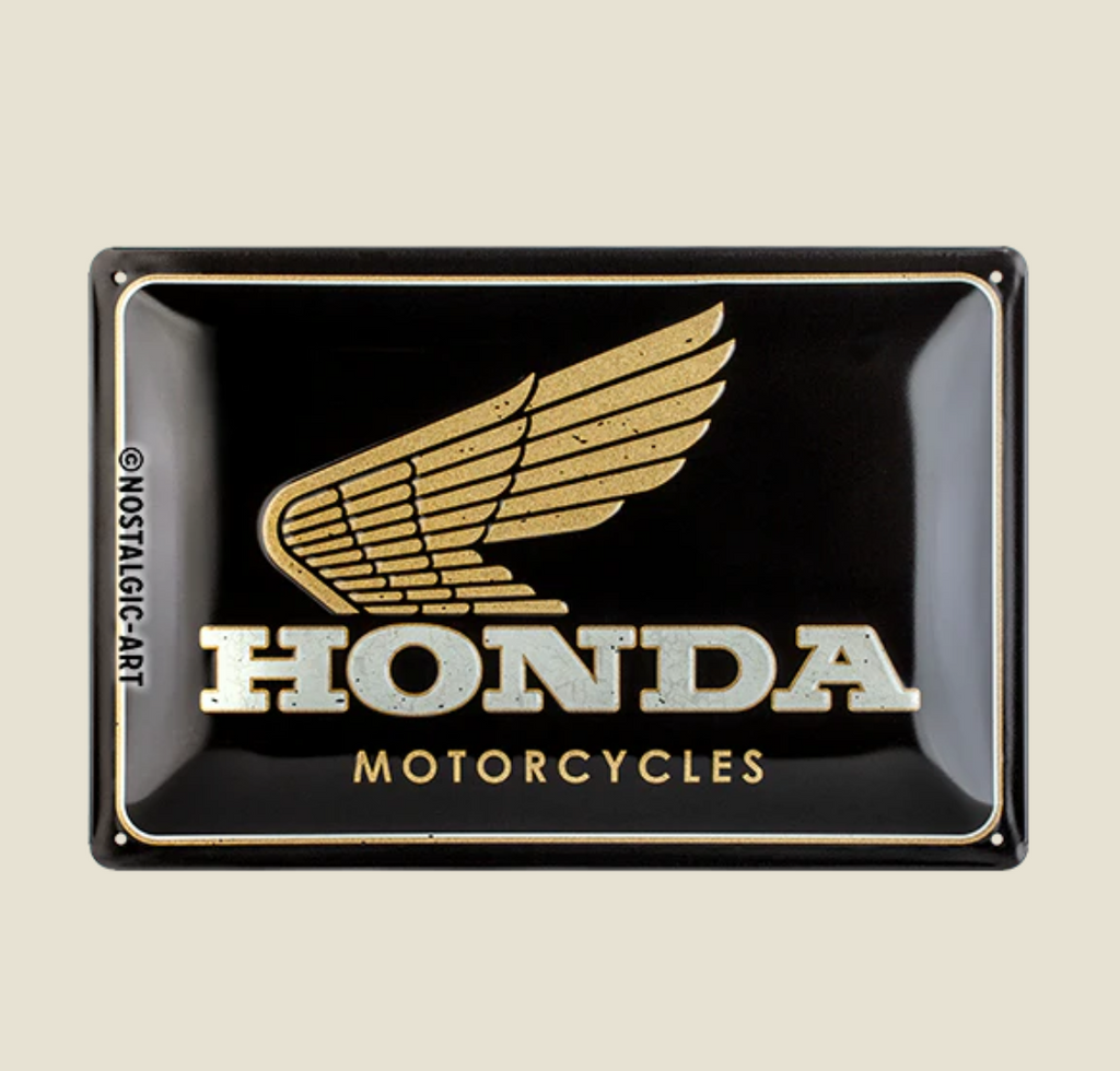 Honda Motorcycles Metal Sign 20 x 30cm - Fat Skeleton UK