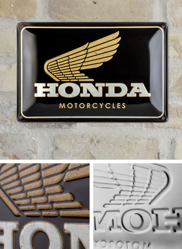 Honda Motorcycles Metal Sign 20 x 30cm - Fat Skeleton UK