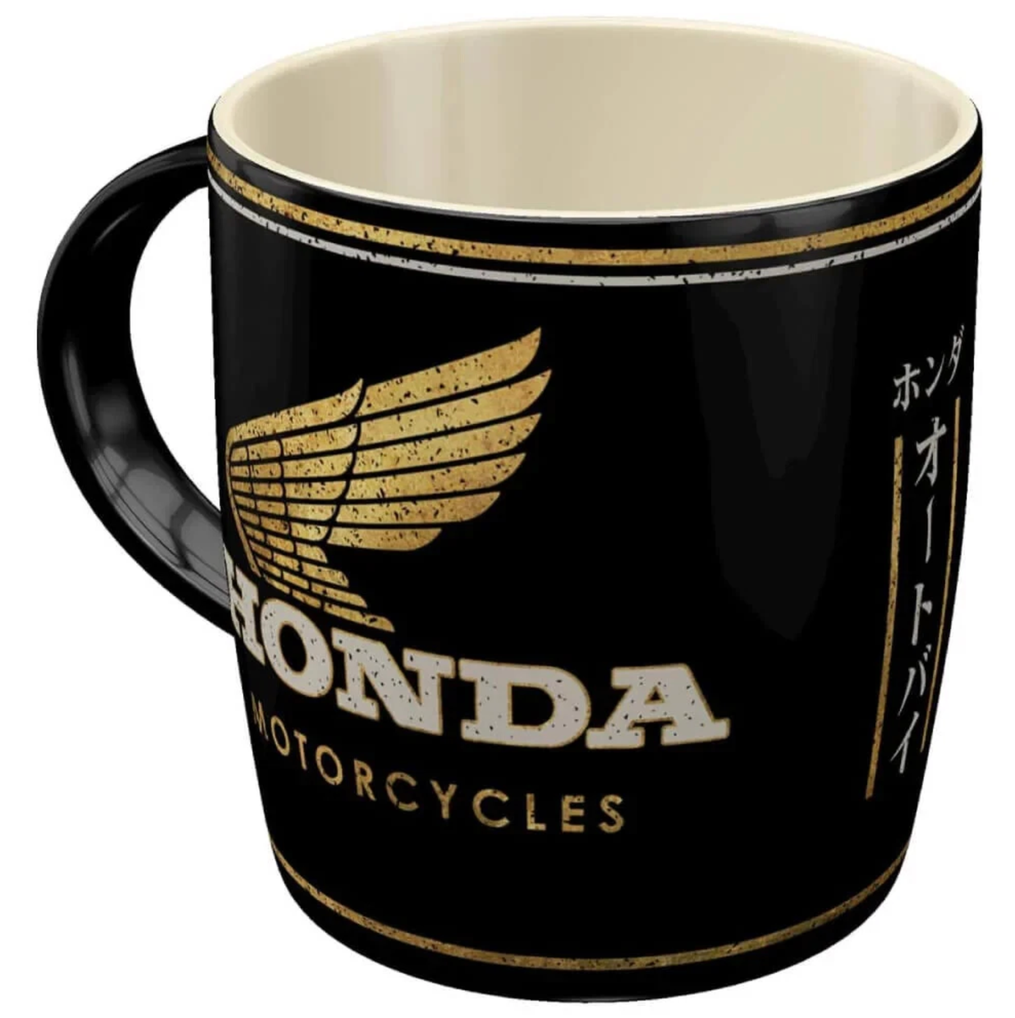 Honda Gold Flying Wing Logo Mug - Fat Skeleton UK