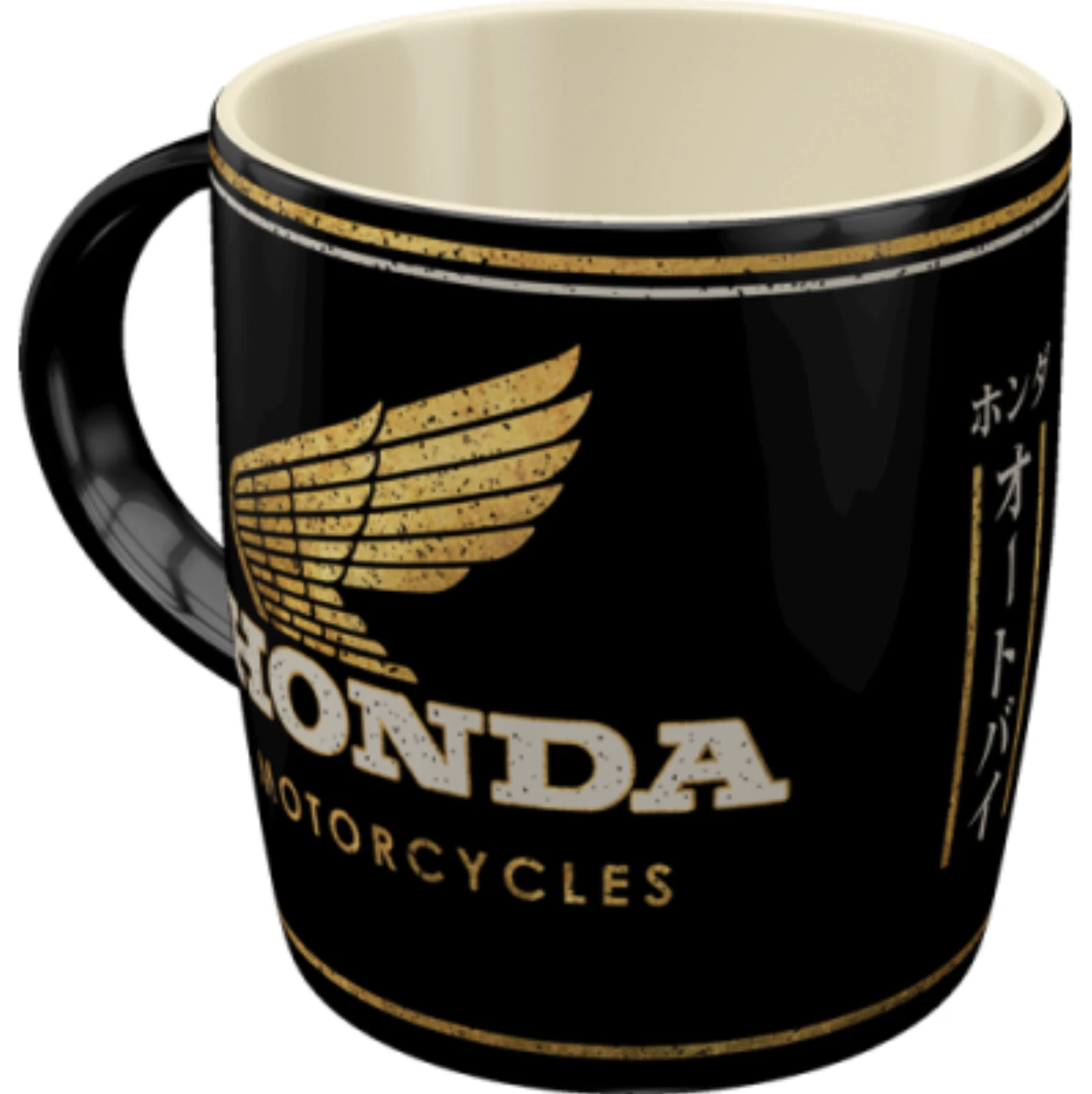 Honda Gold Flying Wing Logo Mug - Fat Skeleton UK