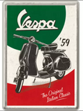 Vespa '59 Original Italian Classic Metal Sign 20 x 30cm - Fat Skeleton UK