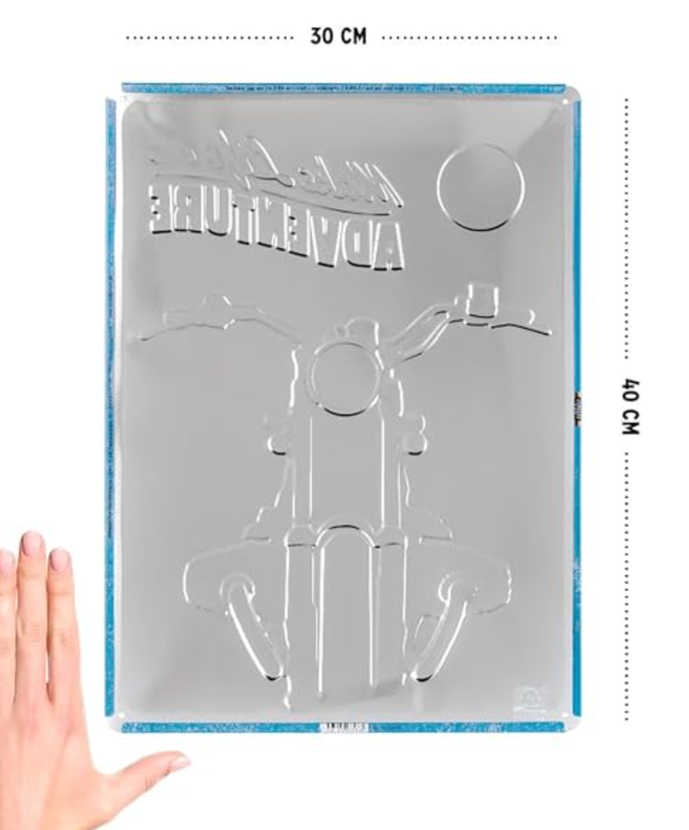 BMW Make Life an Adventure Metal Motorcycle Sign 30cm x 40cm - Fat Skeleton UK