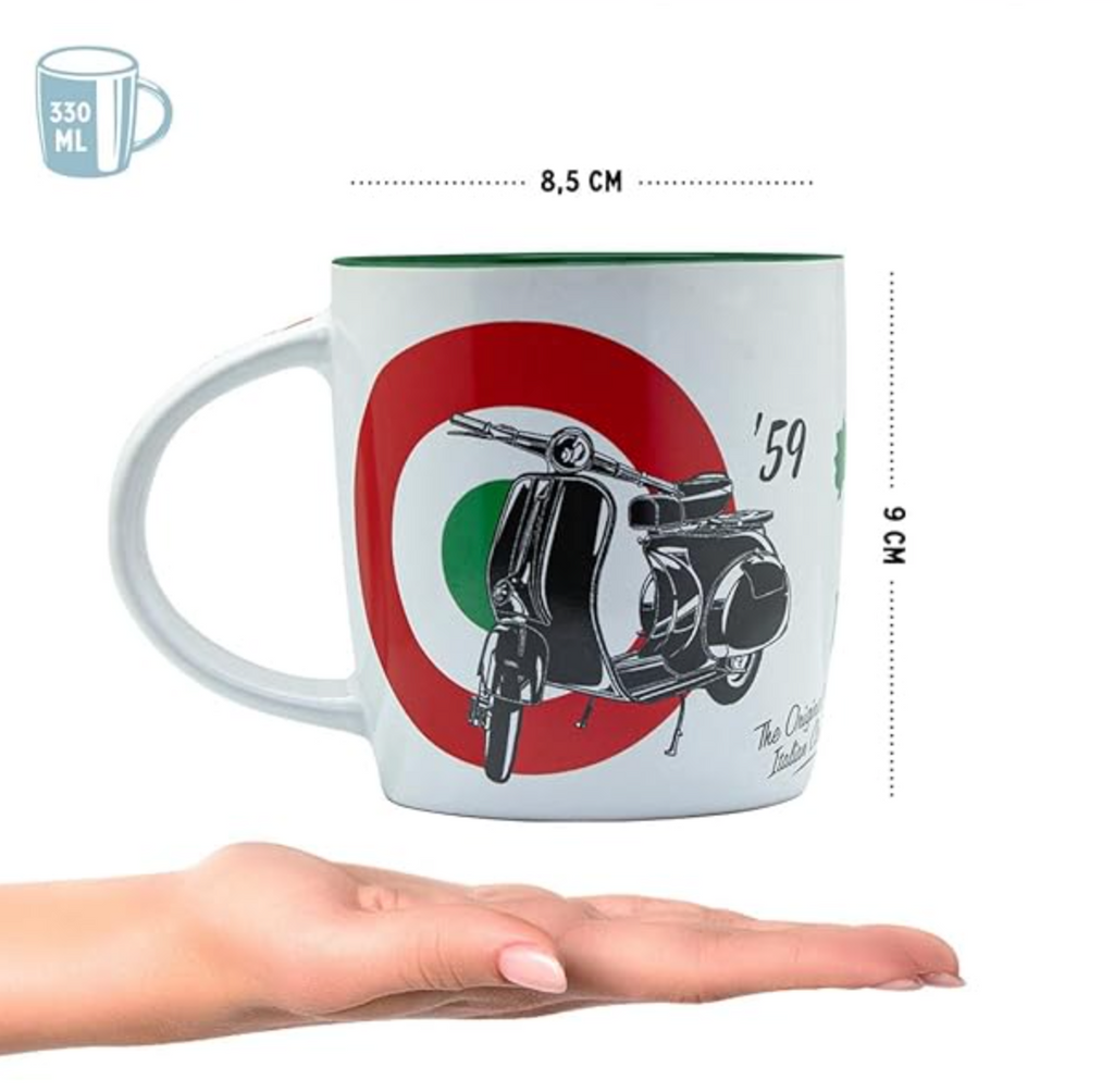 Vespa The Italian Classic Scooter Mug - Fat Skeleton UK