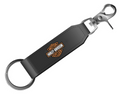 Harley-Davidson® Iconic Bar & Shield Logo Leather Strap Key Chain - Fat Skeleton UK