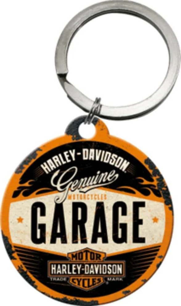 Harley Davidson Garage Genuine Motorcycles Key Ring - Fat Skeleton UK