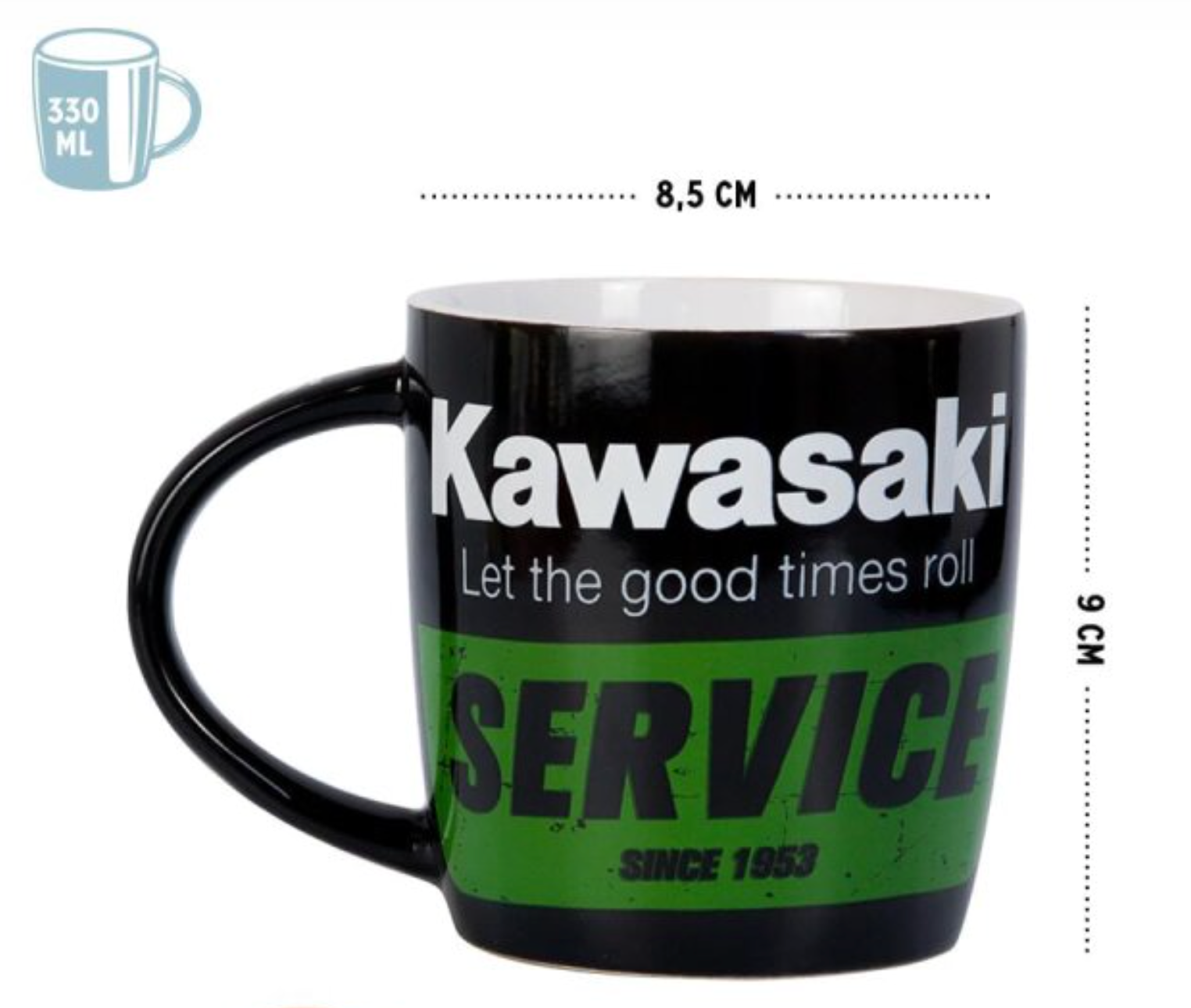 Kawasaki Let The Good Times Roll Mug - Fat Skeleton UK