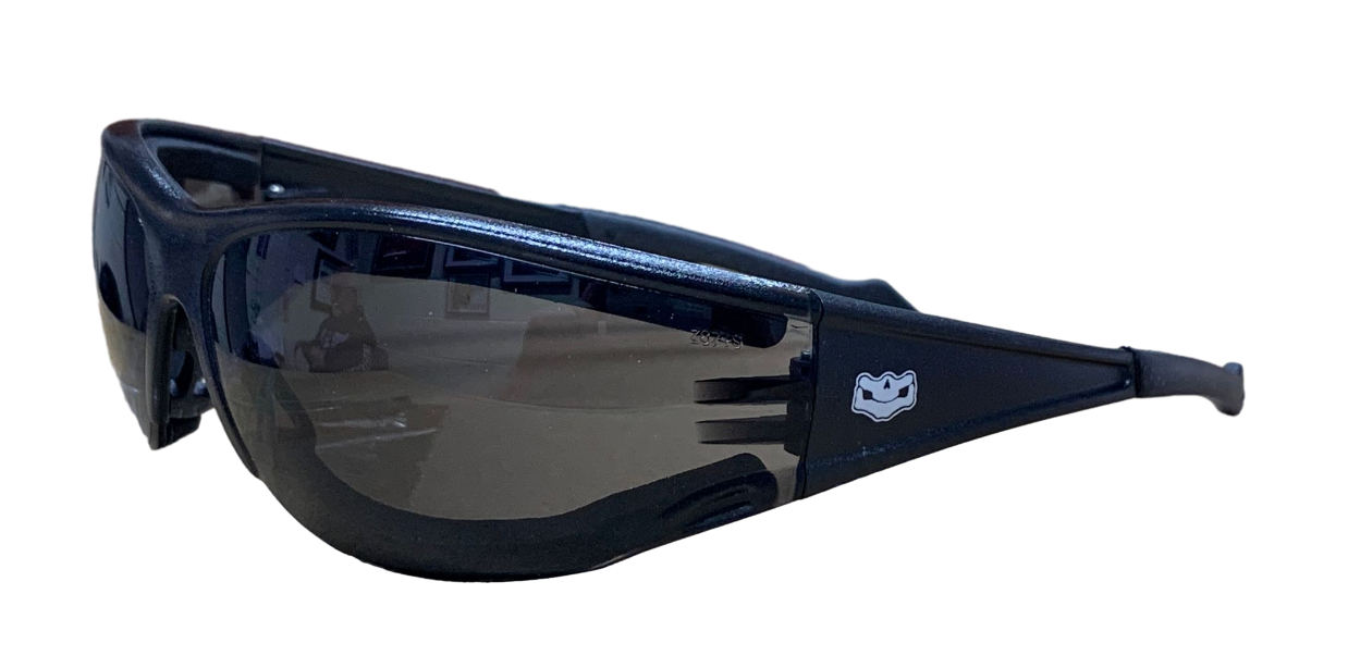 Milwaukee Foam Padded Dark Lens Rider Glasses - Fat Skeleton UK