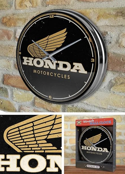Genuine Honda Flying Wing Logo Design Clock