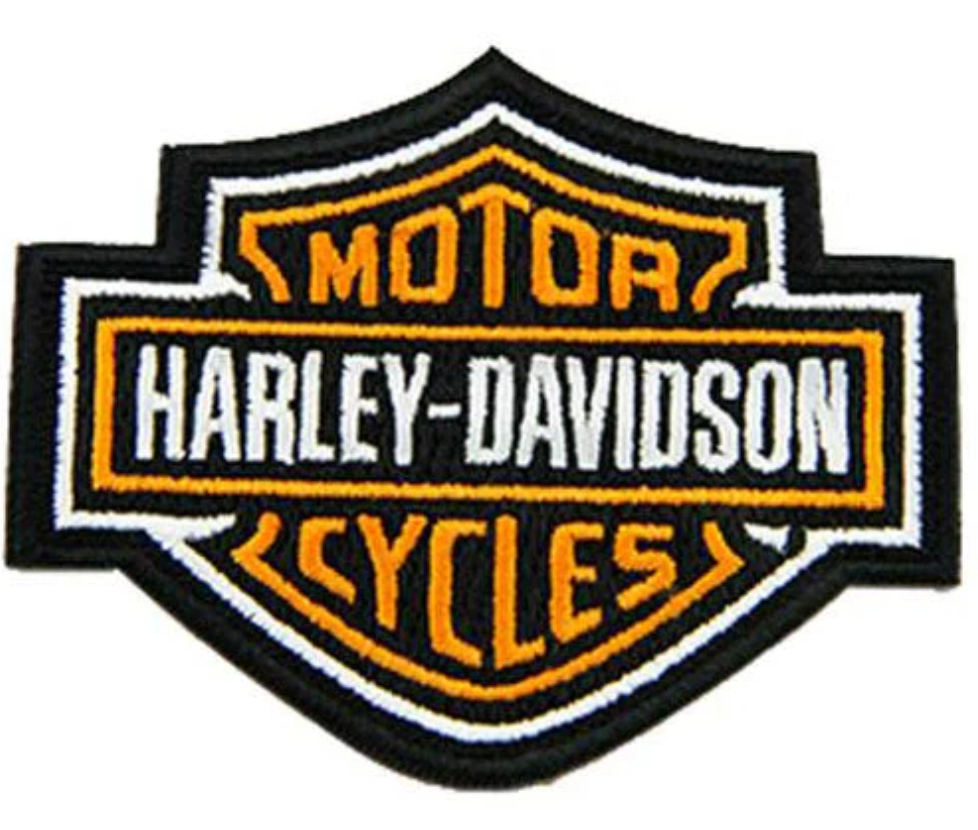 Genuine Harley Davidson Small Bar & Shield Logo SEW ON PATCH - Fat Skeleton UK