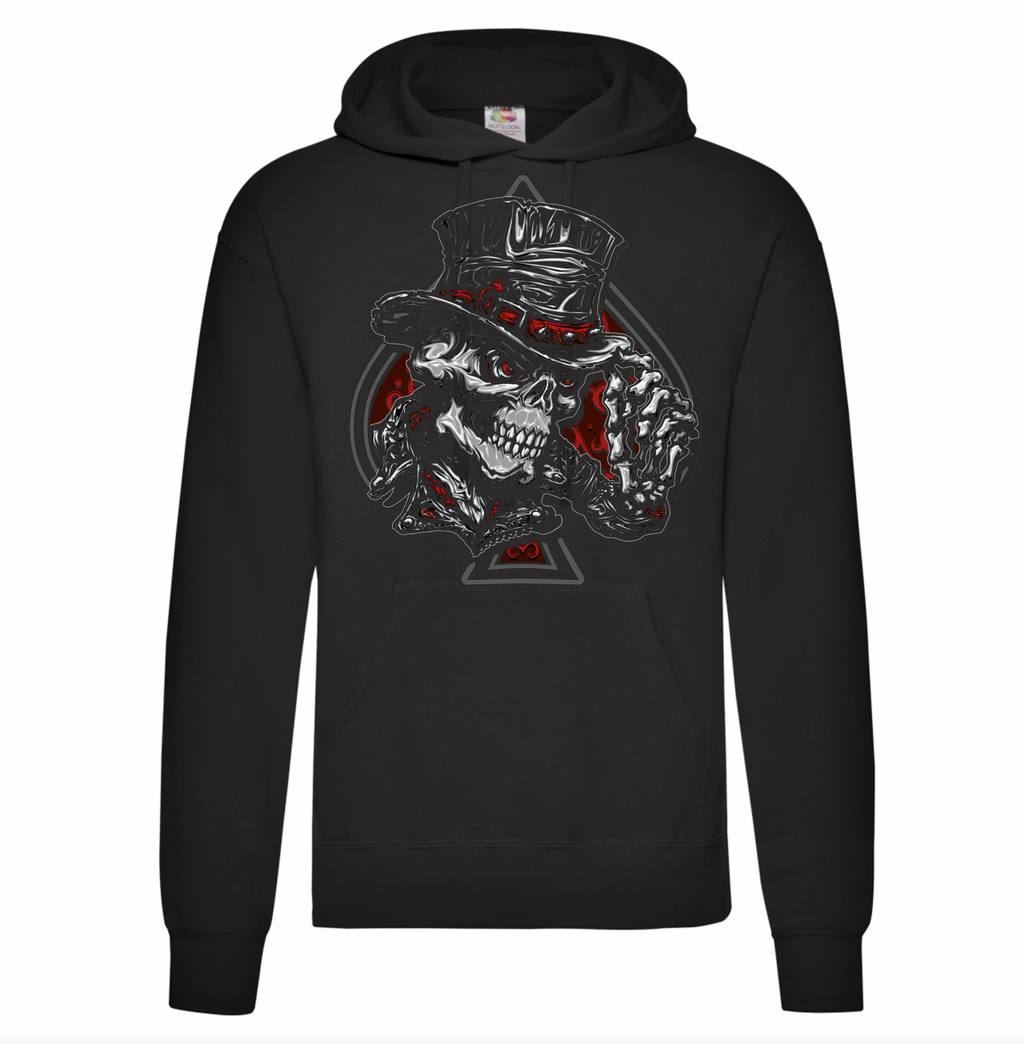 Fat Skeleton Top Hat Skull Logo Hoodie - Fat Skeleton UK