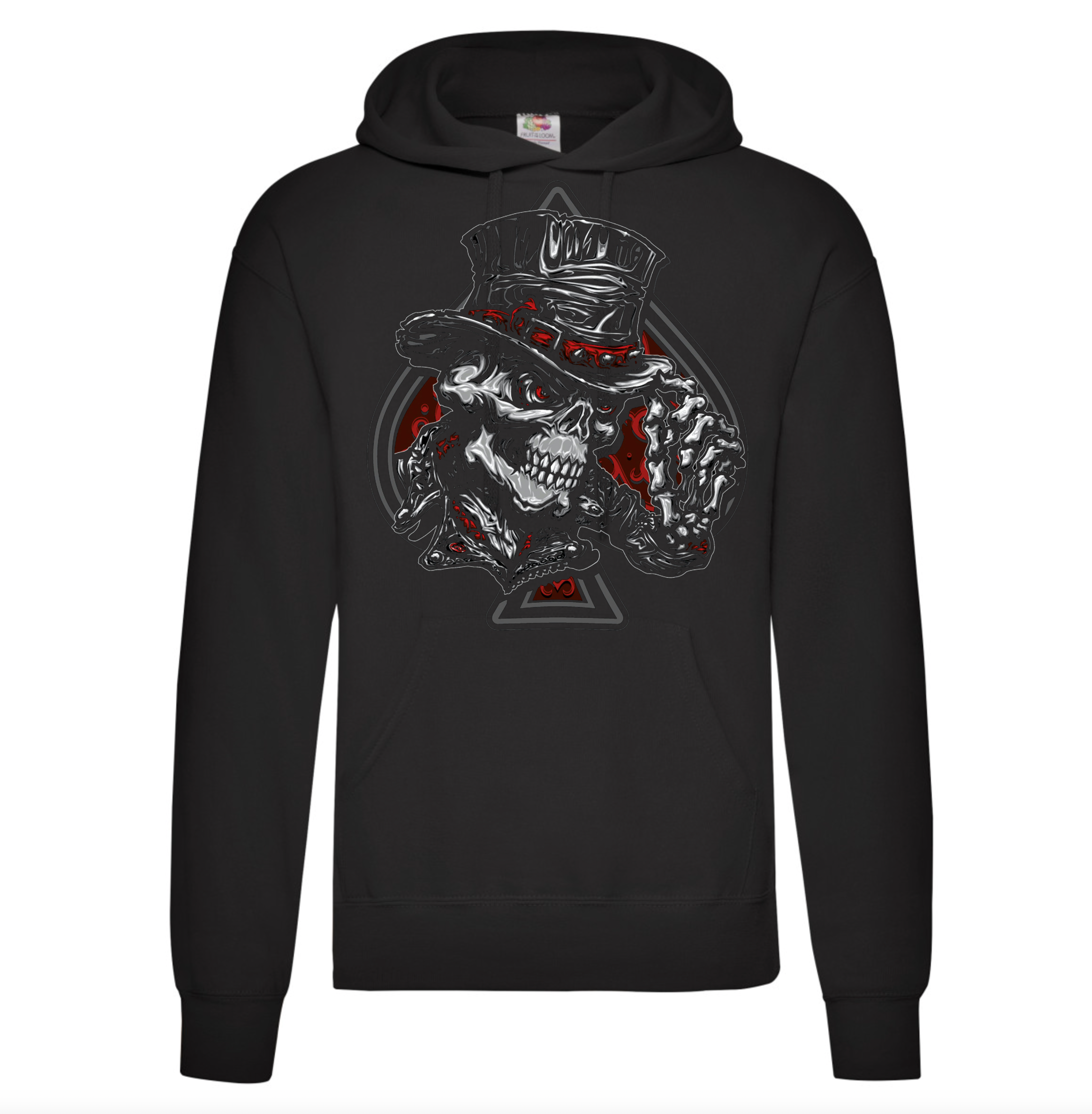 Fat Skeleton Top Hat Skull Logo Hoodie - Fat Skeleton UK