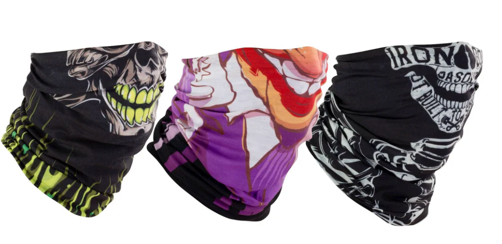 Bike-It  Neck Tubes - 6 pack - 3 Digital Urban Camo Designs & 3 Skull Designs - Fat Skeleton UK
